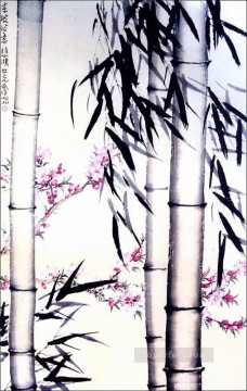 Xu Beihong bambú y flores tradicional China Pinturas al óleo
